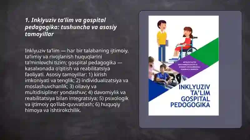 Inklyuziv ta'lim va gospital pedagogika 3