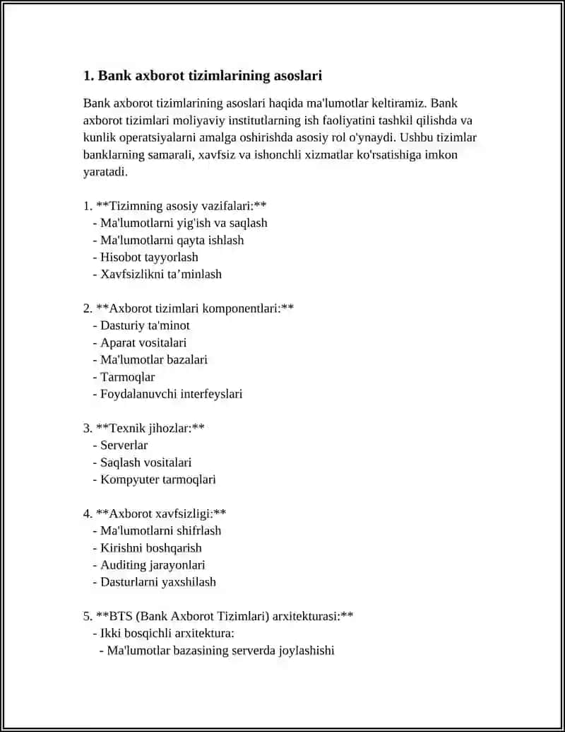 BANK AXBOROT TIZIMLARI 3