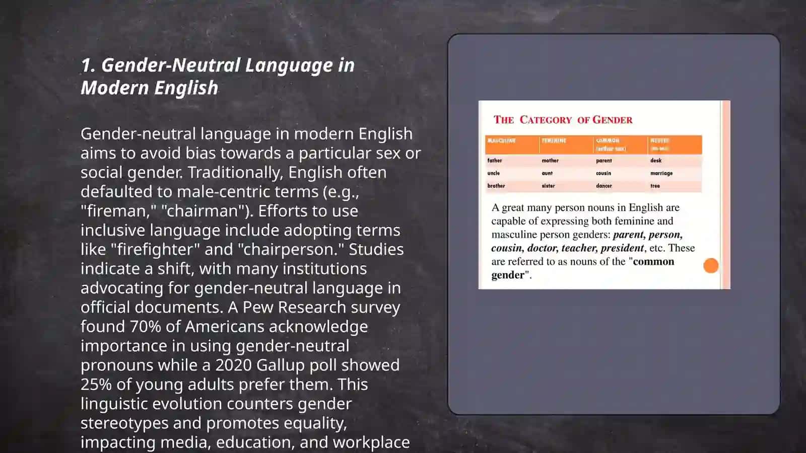 Gender in Modern English 3