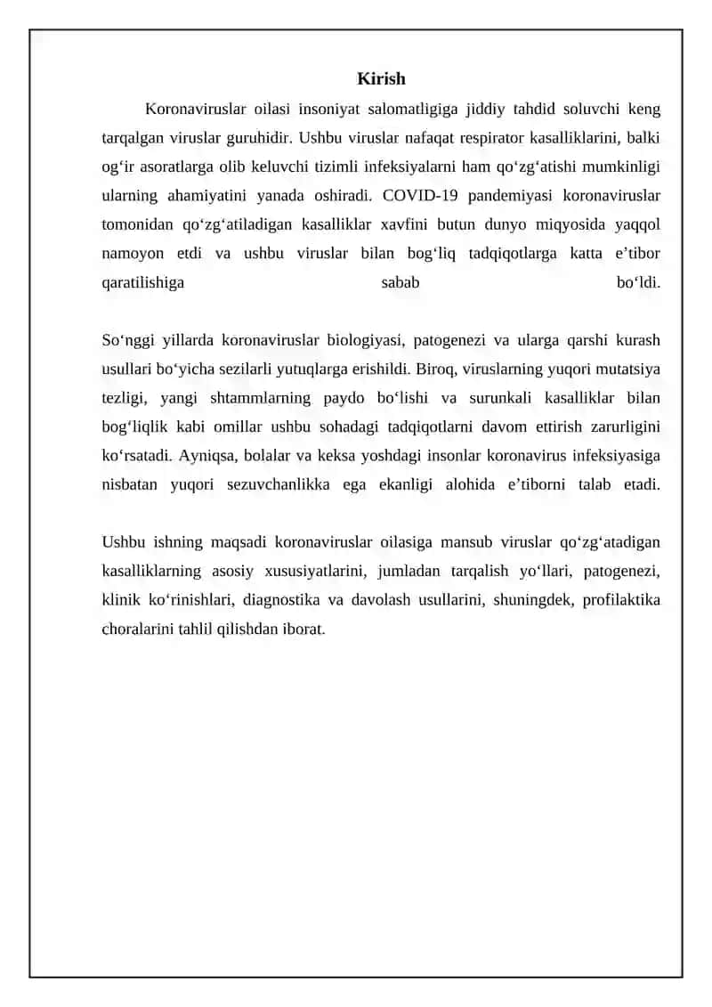 Koronavirus kasalliklarining umumiy xususiyatlari 3