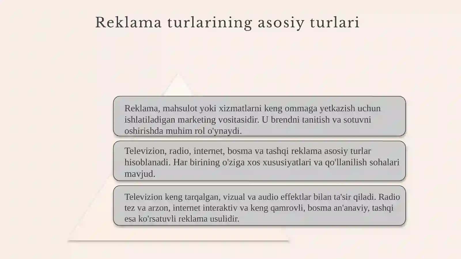 Reklamaning turlari va vositalari 3