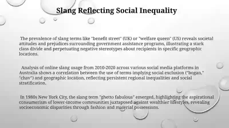 Social issues. English slang and their usages 3