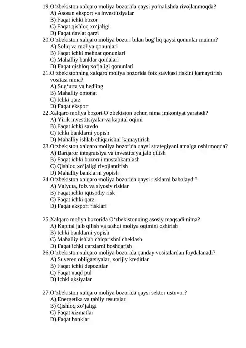 Xalqaro moliya bozori 3