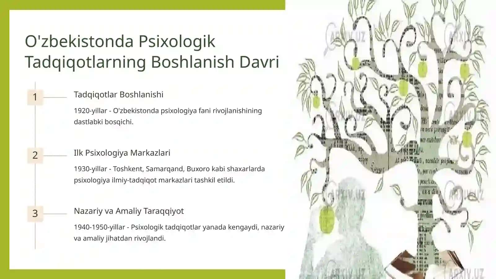O'zbekistonda Psixologiya Fanining Rivojlanish Tarixi 3