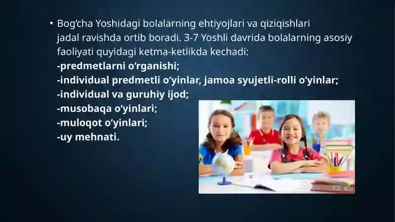 MAKTABGACHAYOSH DAVRIDA PSIXIKRIVOJLANISH XUSUSIYATLARI 3