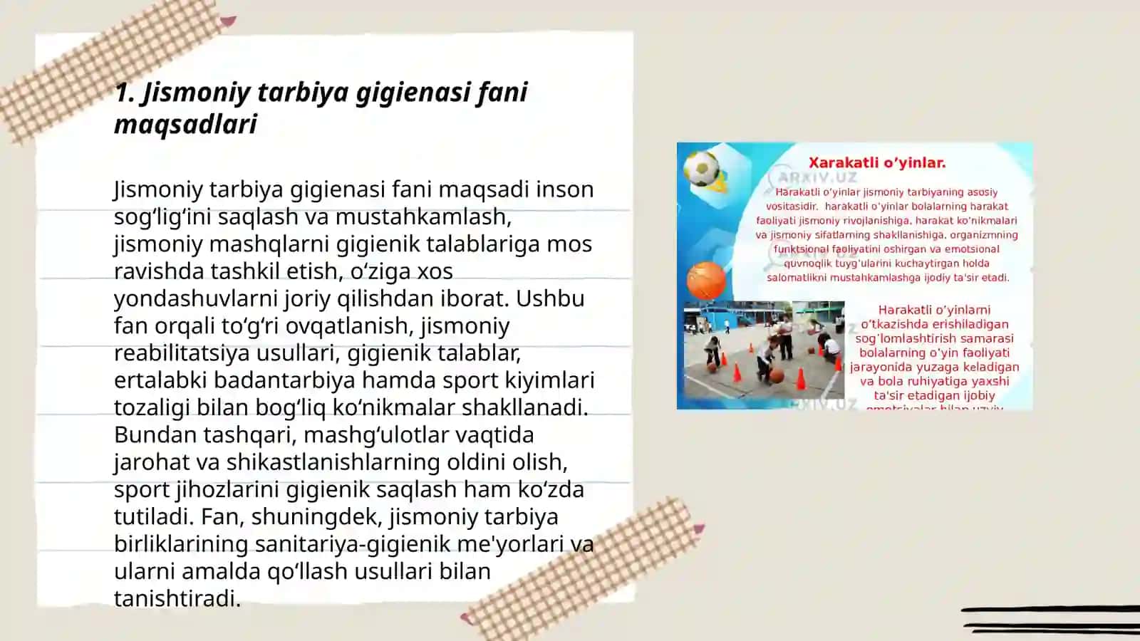 Jismoniy tarbiya gigienasi 3