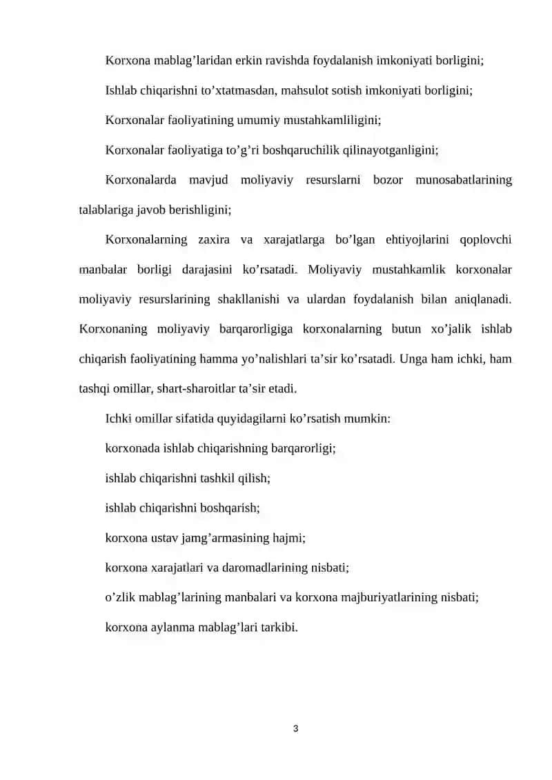 Moliyaviy barqarorlik tahlili 3