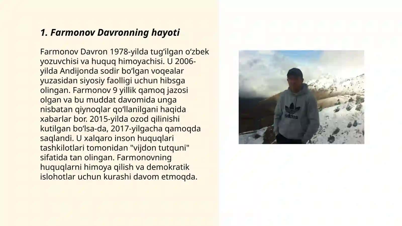 Farmonov Davronning hayoti 3