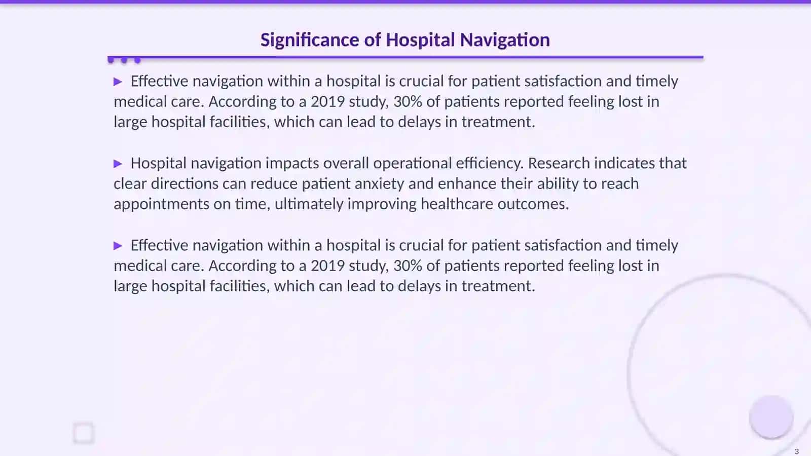 Create a hospital map with English directions 3
