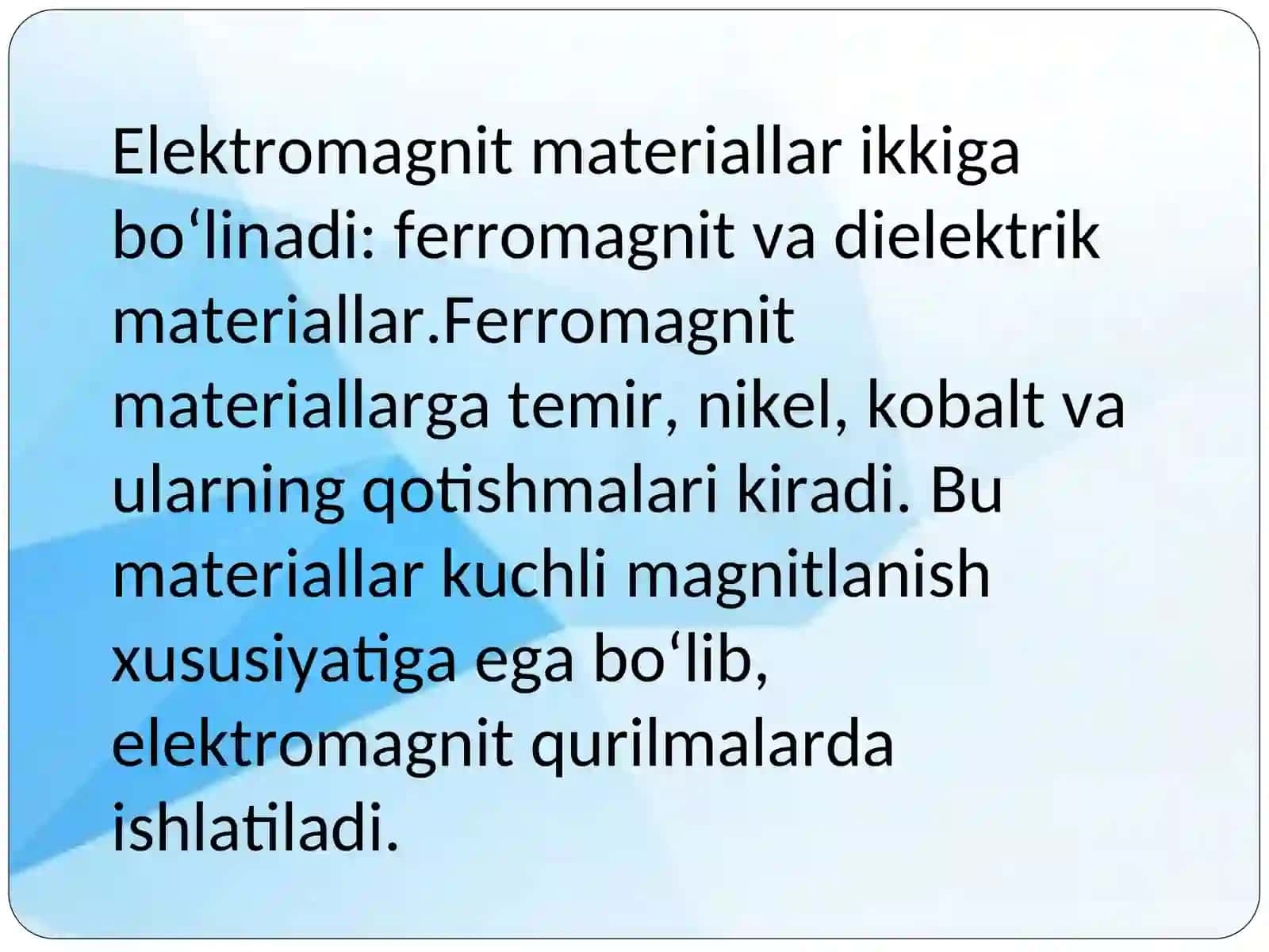 Elektromagnit materiallar 3