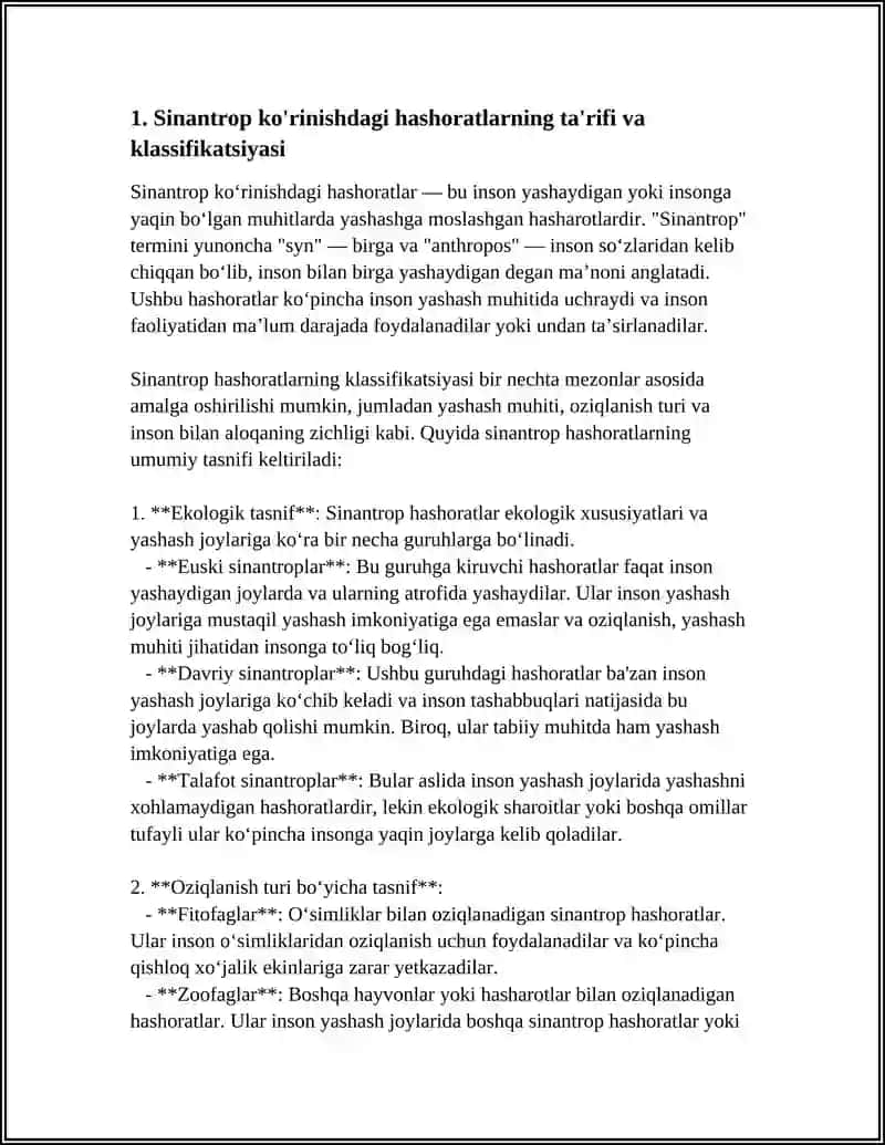 Sinantrop ko'rinishdagi hashoratlar 3