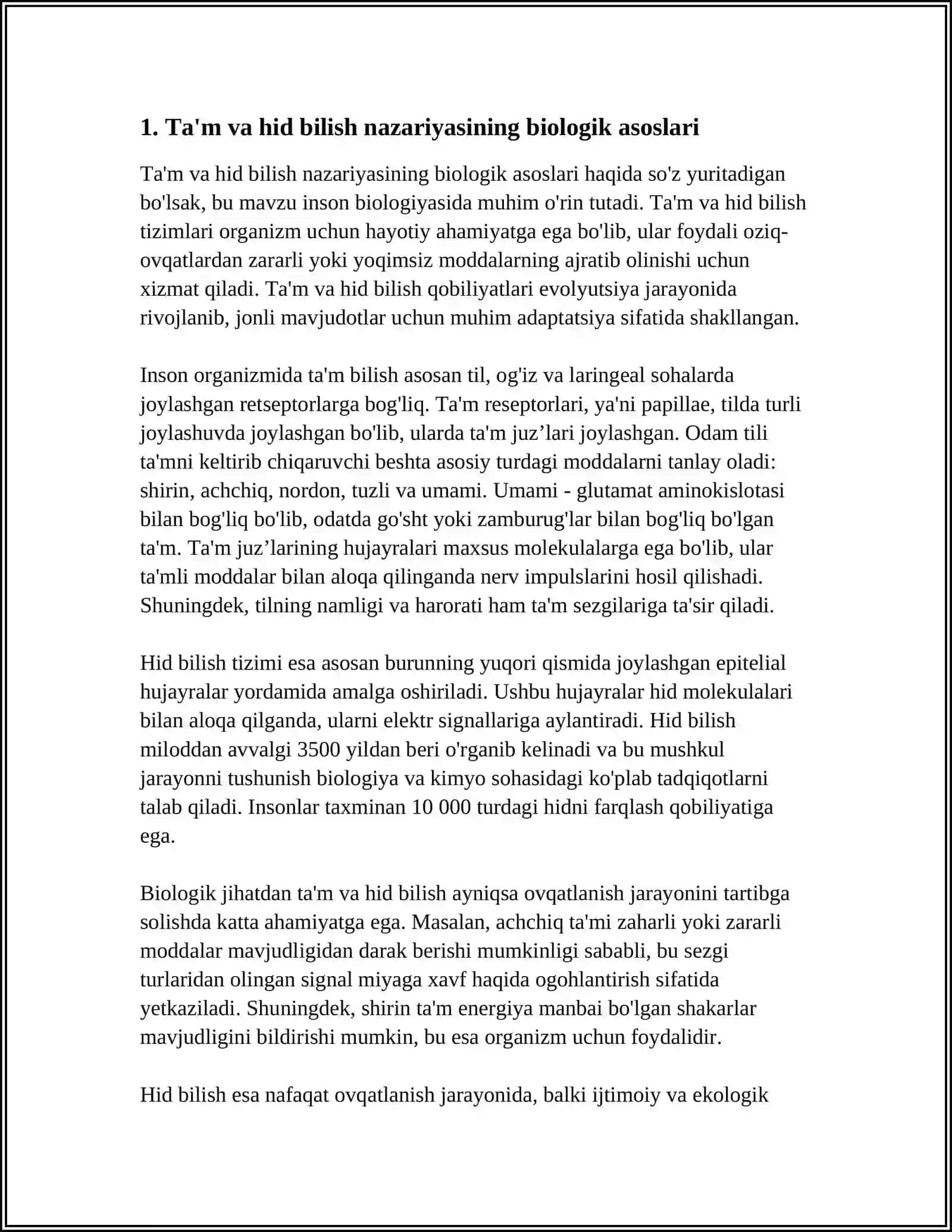 TA'M VA HID BILISH NAZARIYASINING BIOFIKAVIY ASOSLARI 3