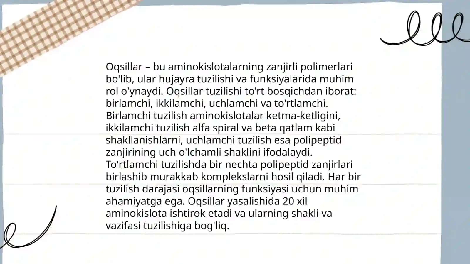 Oqsillar 3