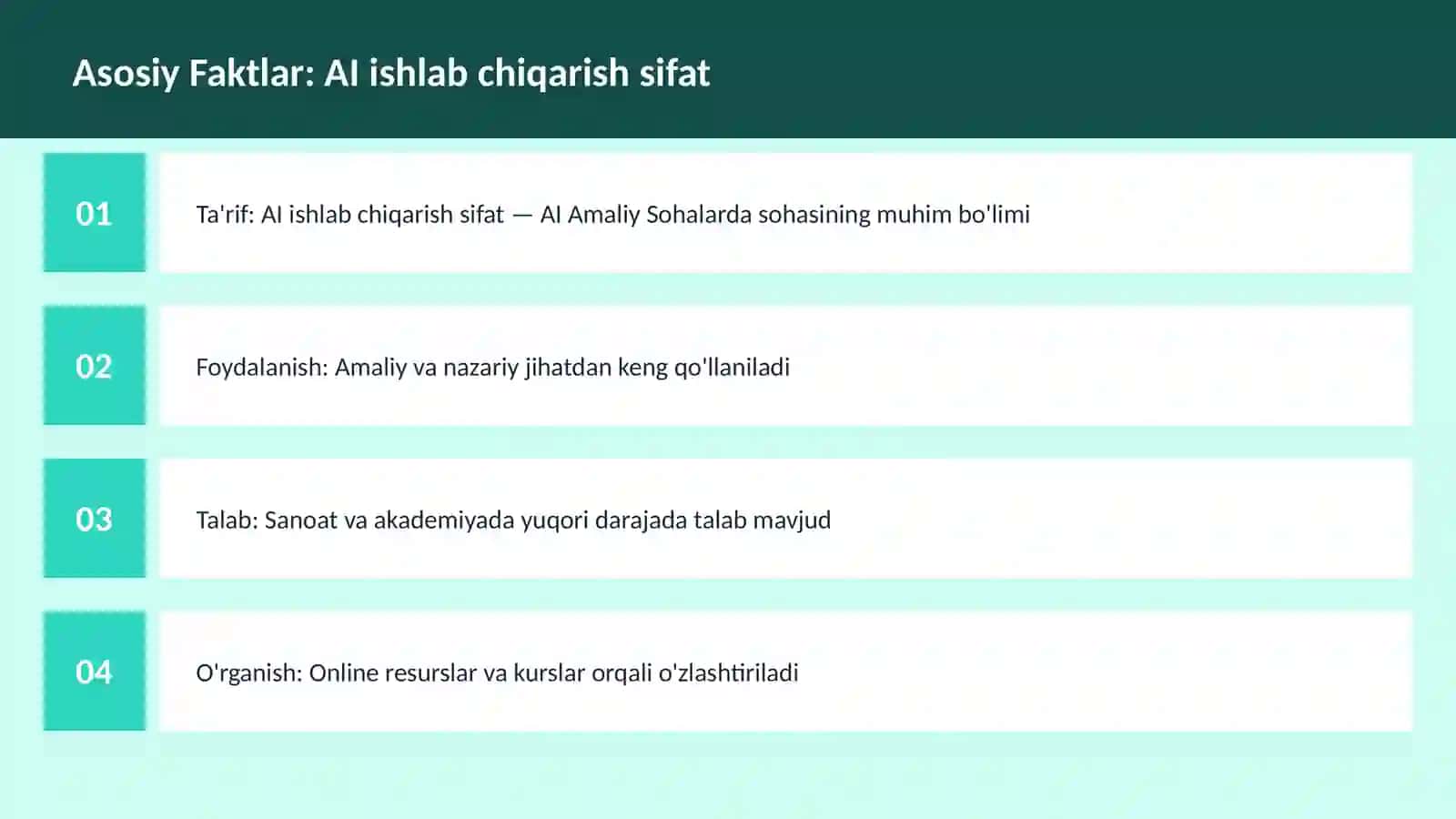 AI ishlab chiqarish sifat 3