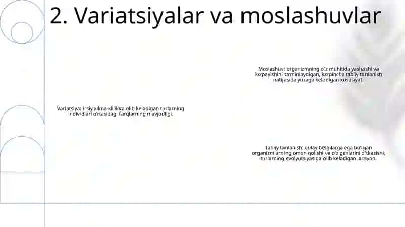 Yashash Uchun Kurash Va Tabiiy Tanlanishlar 3