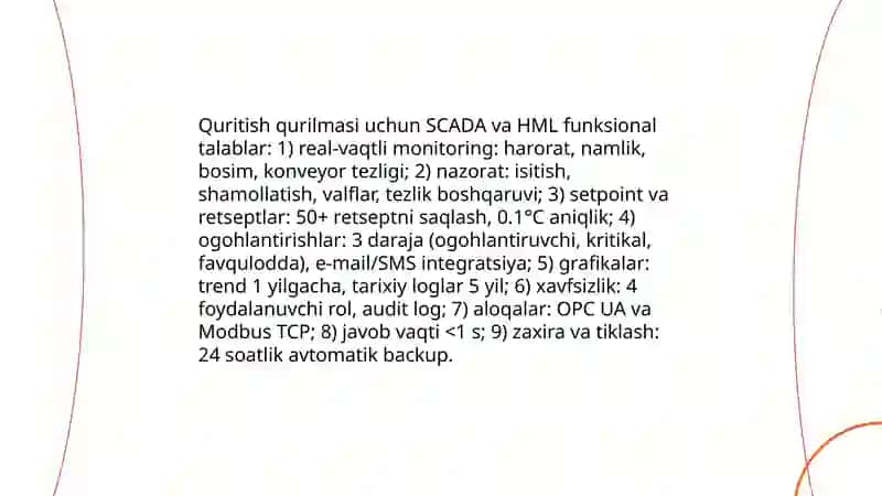 SCADA tizimida inson -mashina interfeysi (HML) yaratish 3