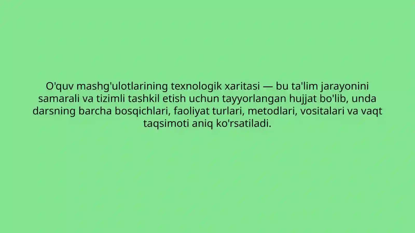 O`quv mashg`ulotining texnologik xaritasi 3