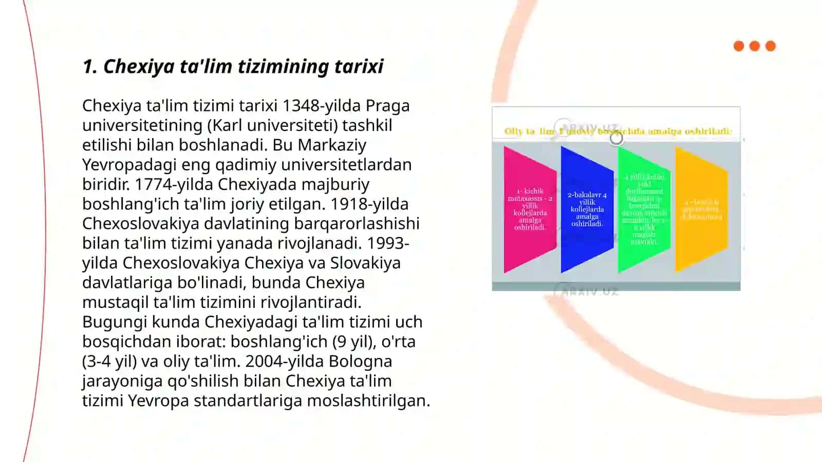 Chexiya davlatida ta'lim tizimi 3