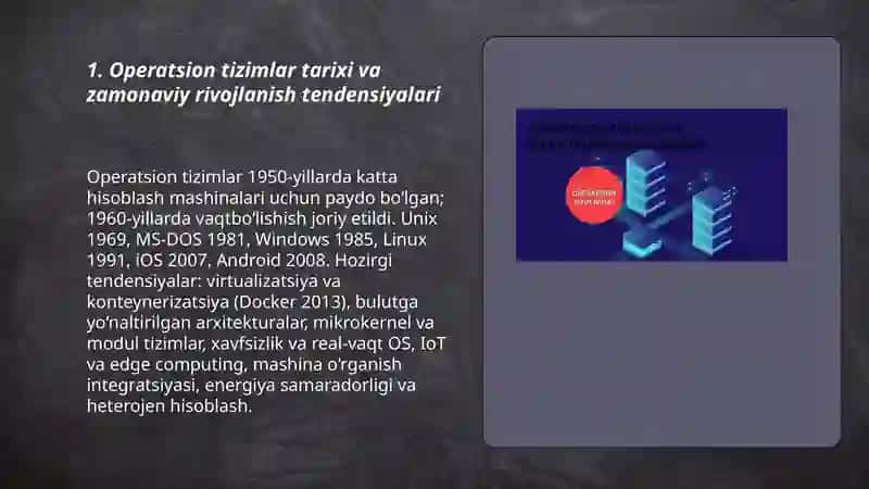 Zamonaviy operatsion tizimlar tahlili 3