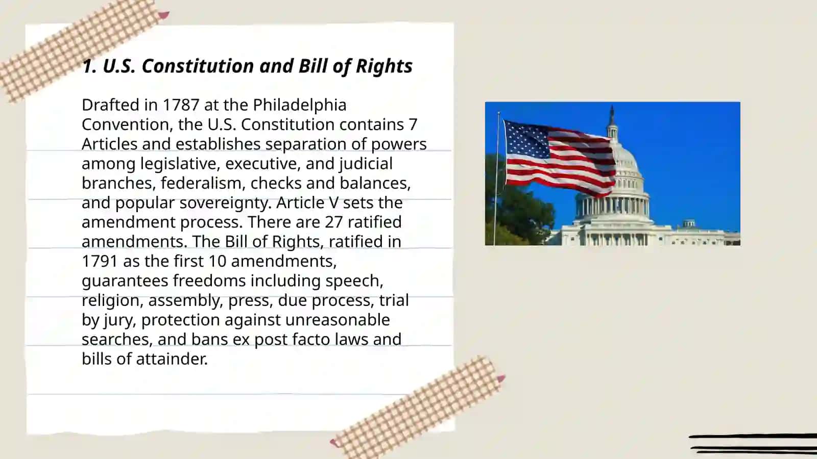 U.S. Constitution and Bill of Rights 3