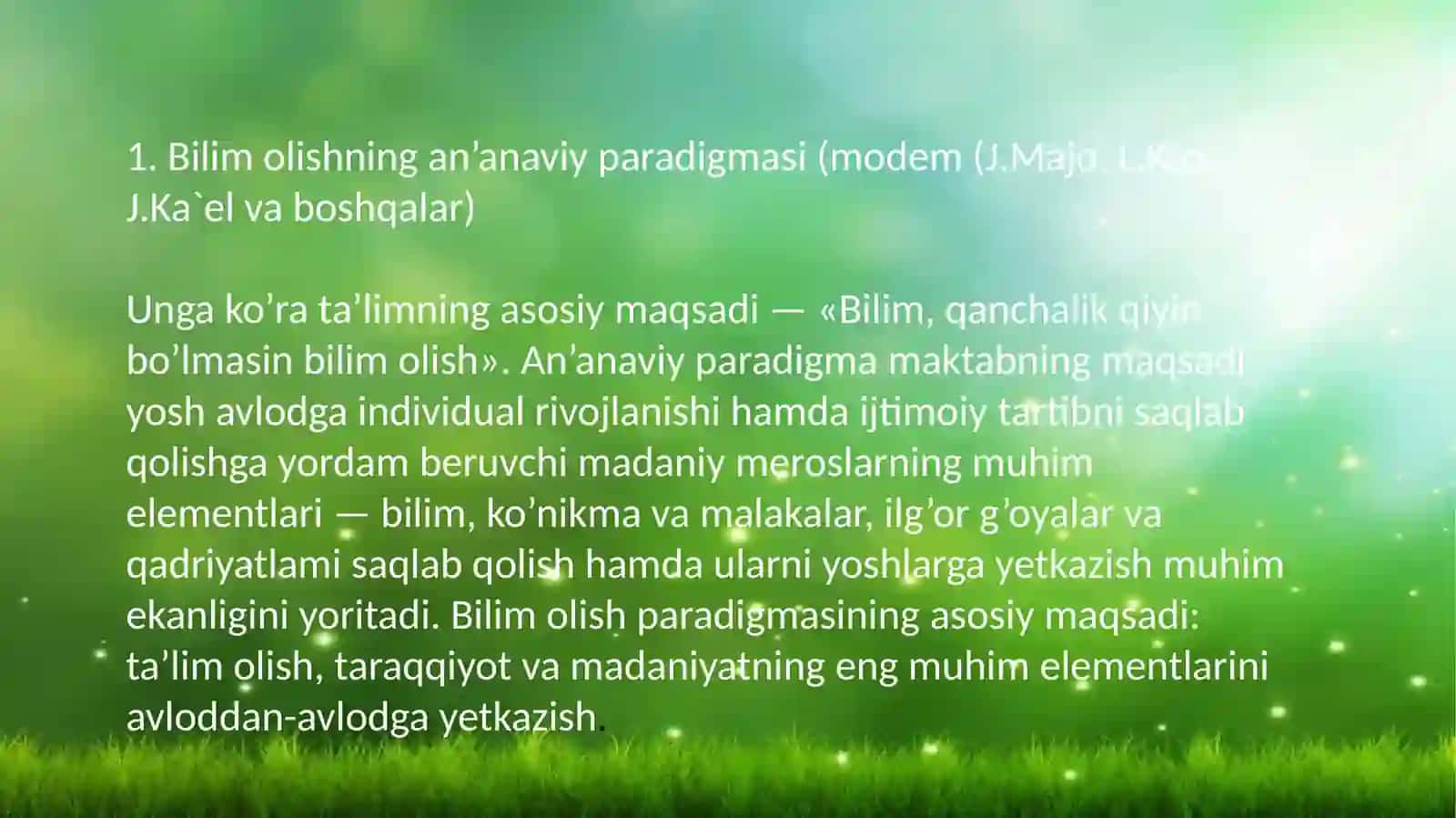 Ta’lim paradigmalari 3