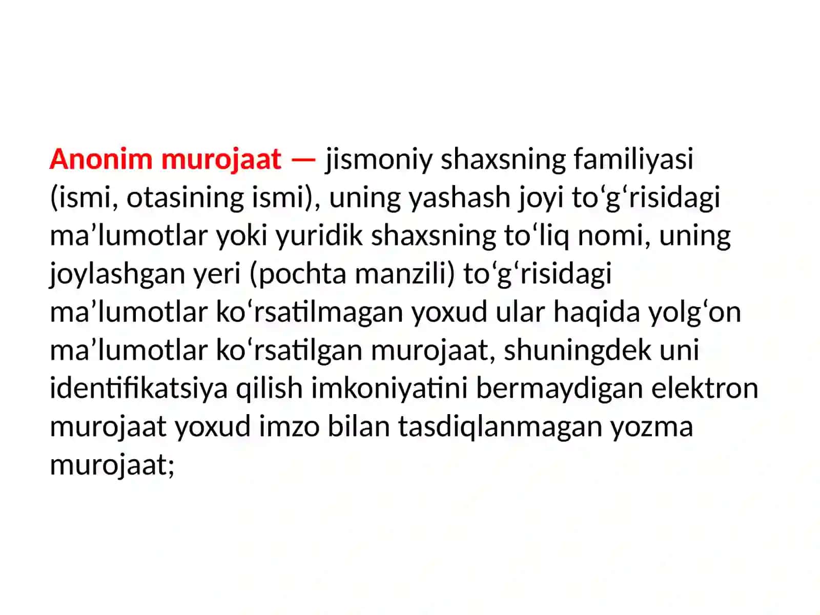Jismoniy vayuridik shaxslarning murojaatlari 3