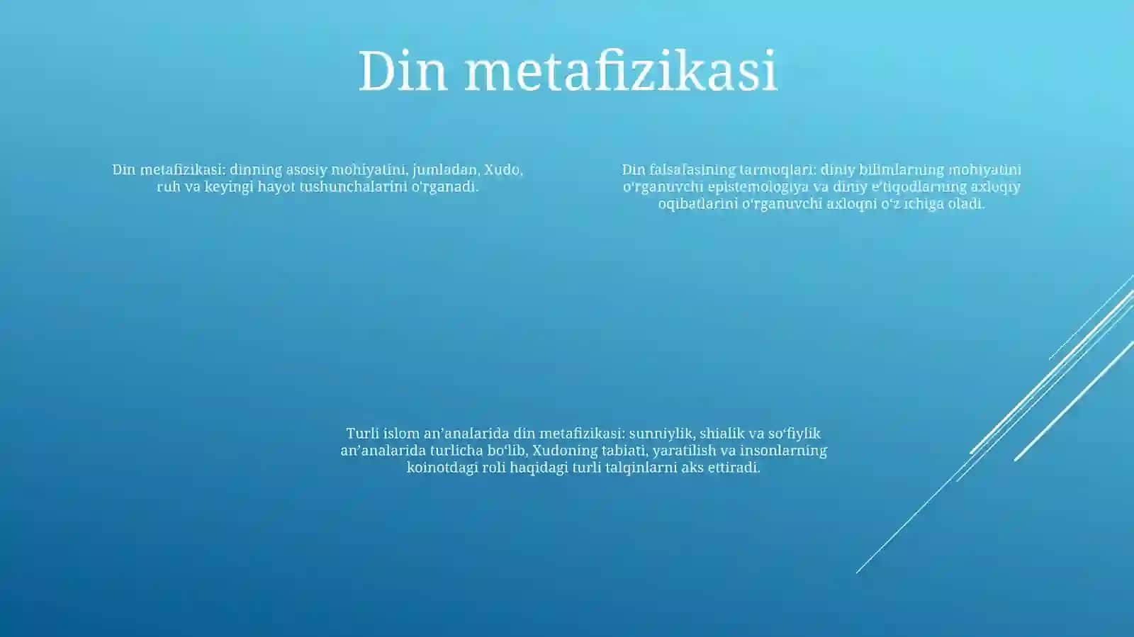 Din FalsafasiningTurliTarmoqlari 3