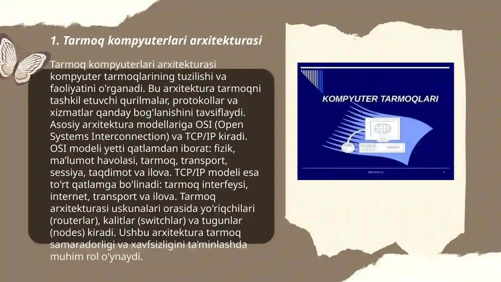 Tarmoq kompyuterlari arxitekturasi 3