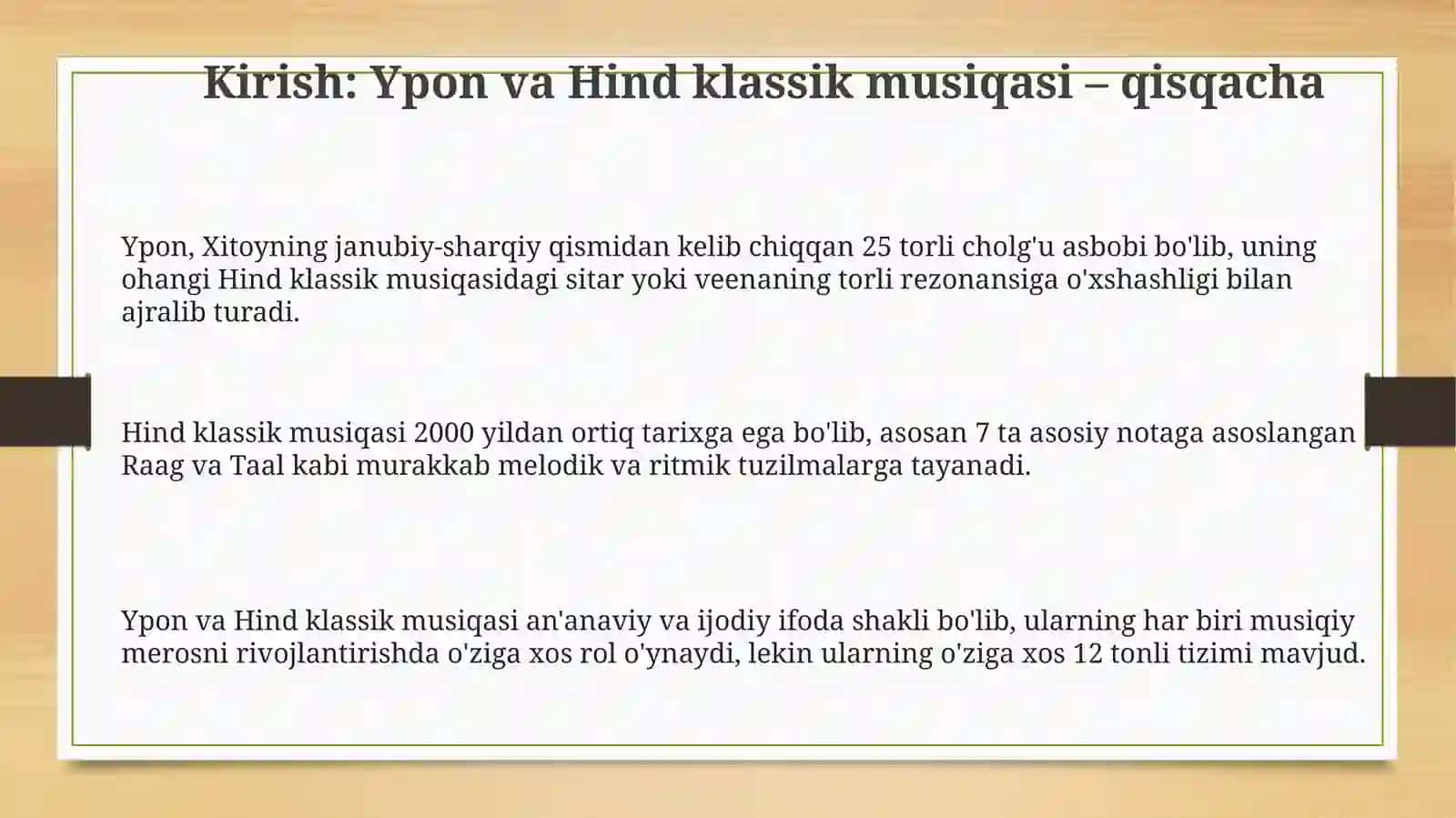 Ypon va Hind mumtoz musiqasi 3