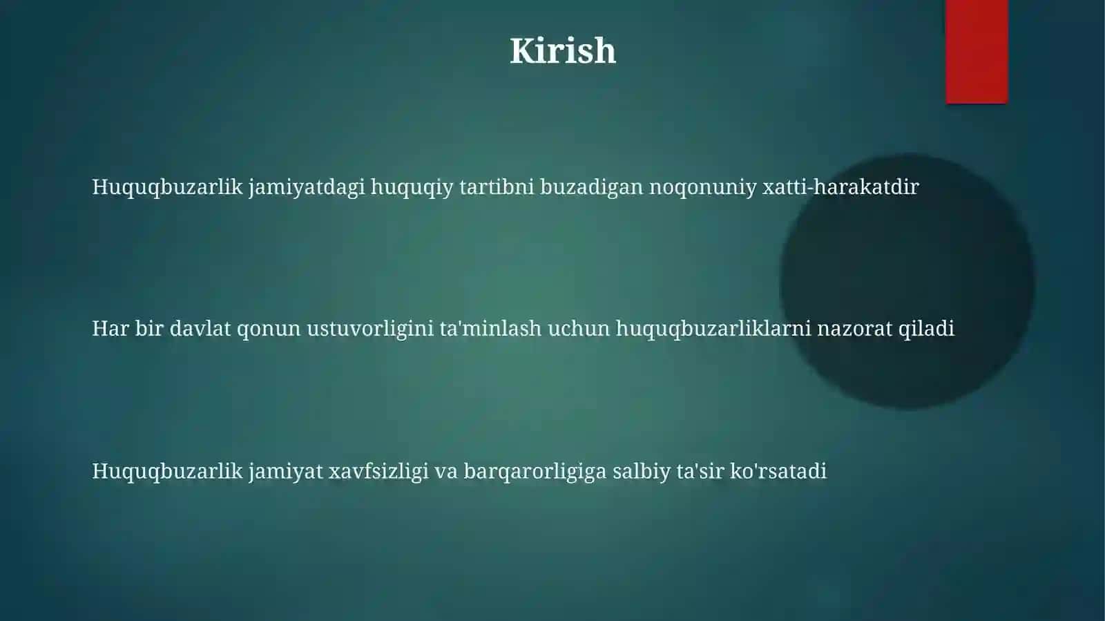 Huquqbuzarlik 3