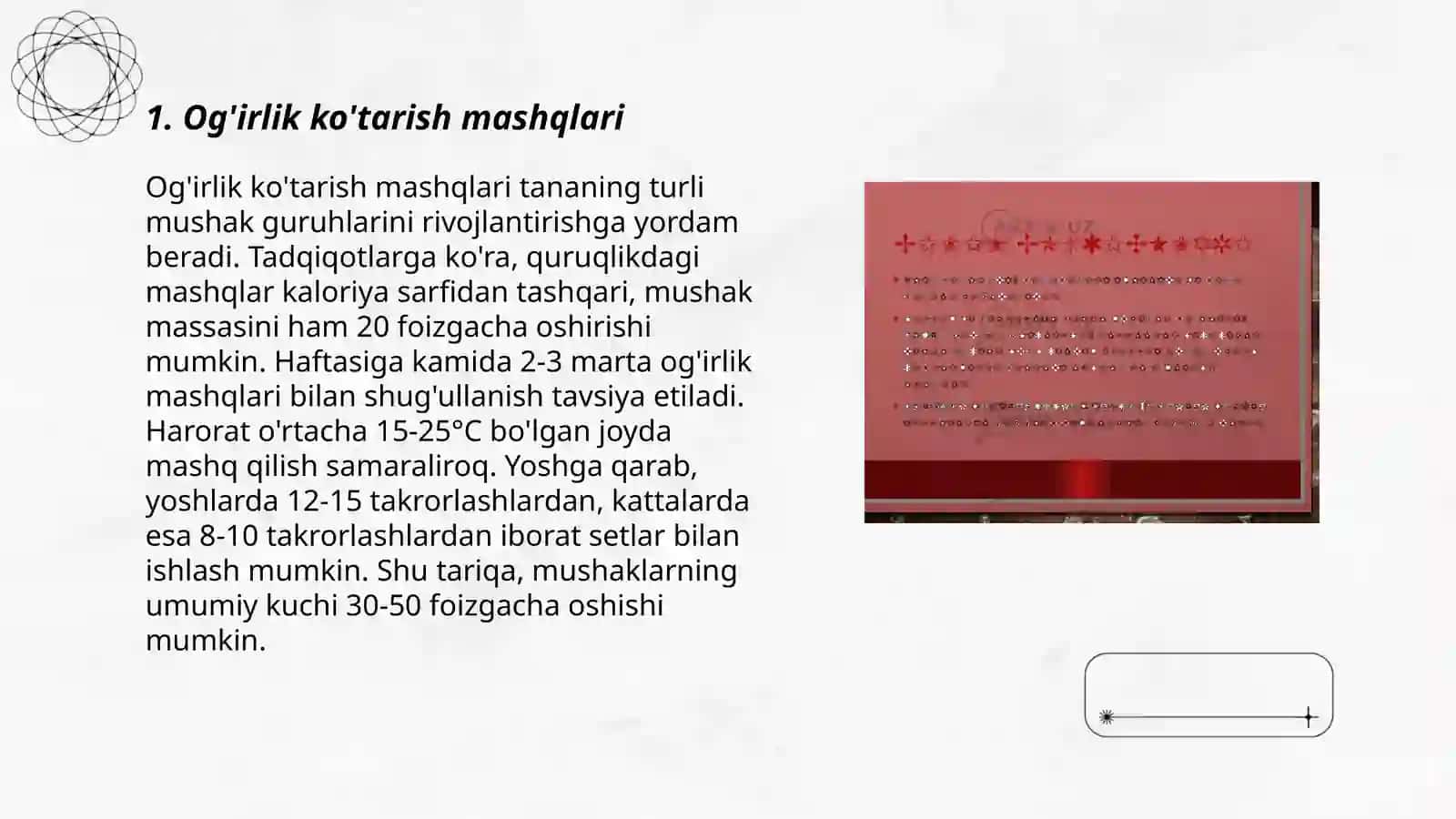 Og'irlik ko'tarish mashqlari 3
