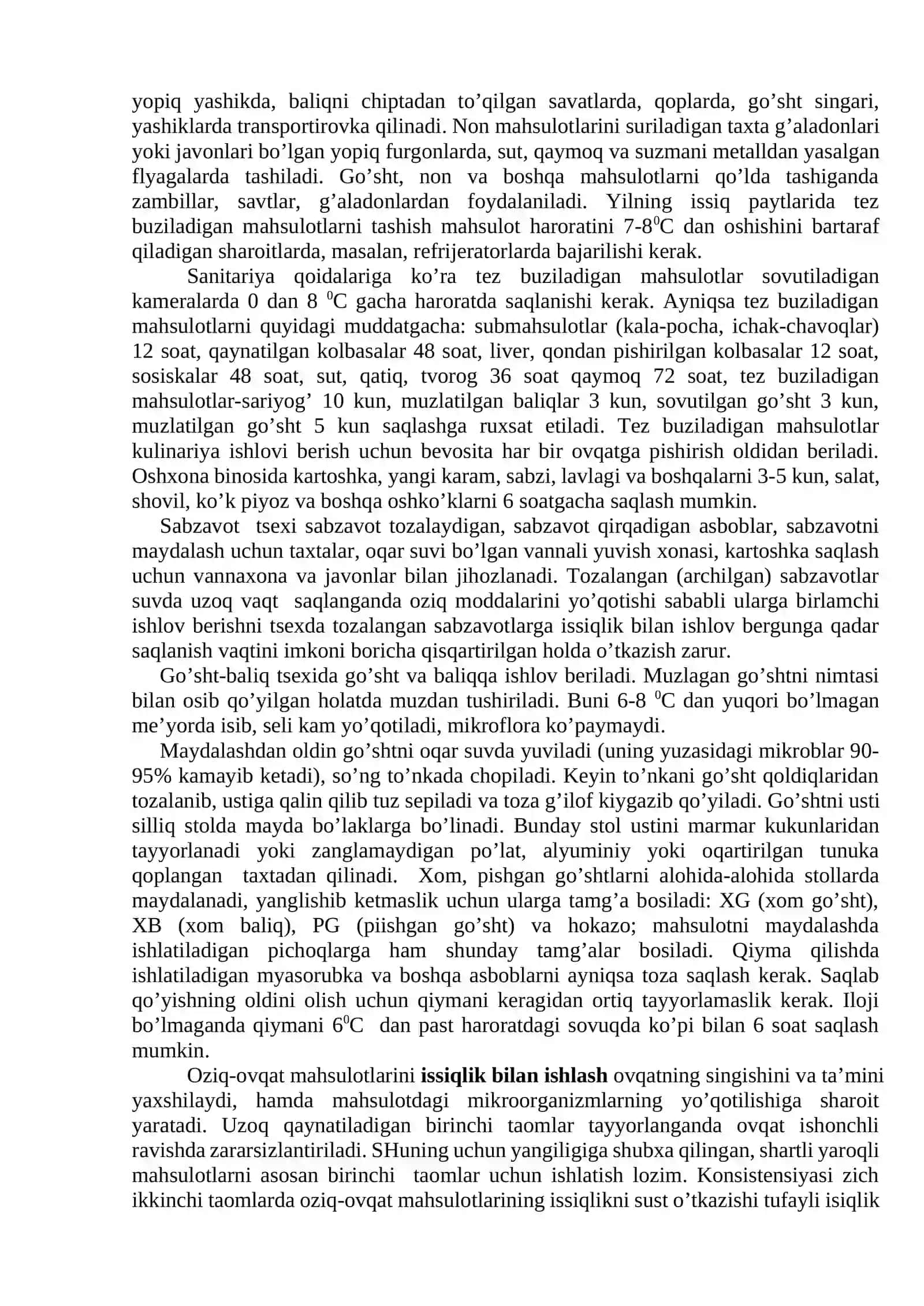 Umumiy ovqatlanish korxonalari gigiyenasi. Oshxonani sanitar jihatdan tekshirish 3