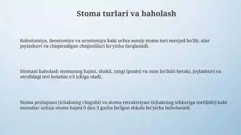 Xirurgik stomani parvarish qilish 3