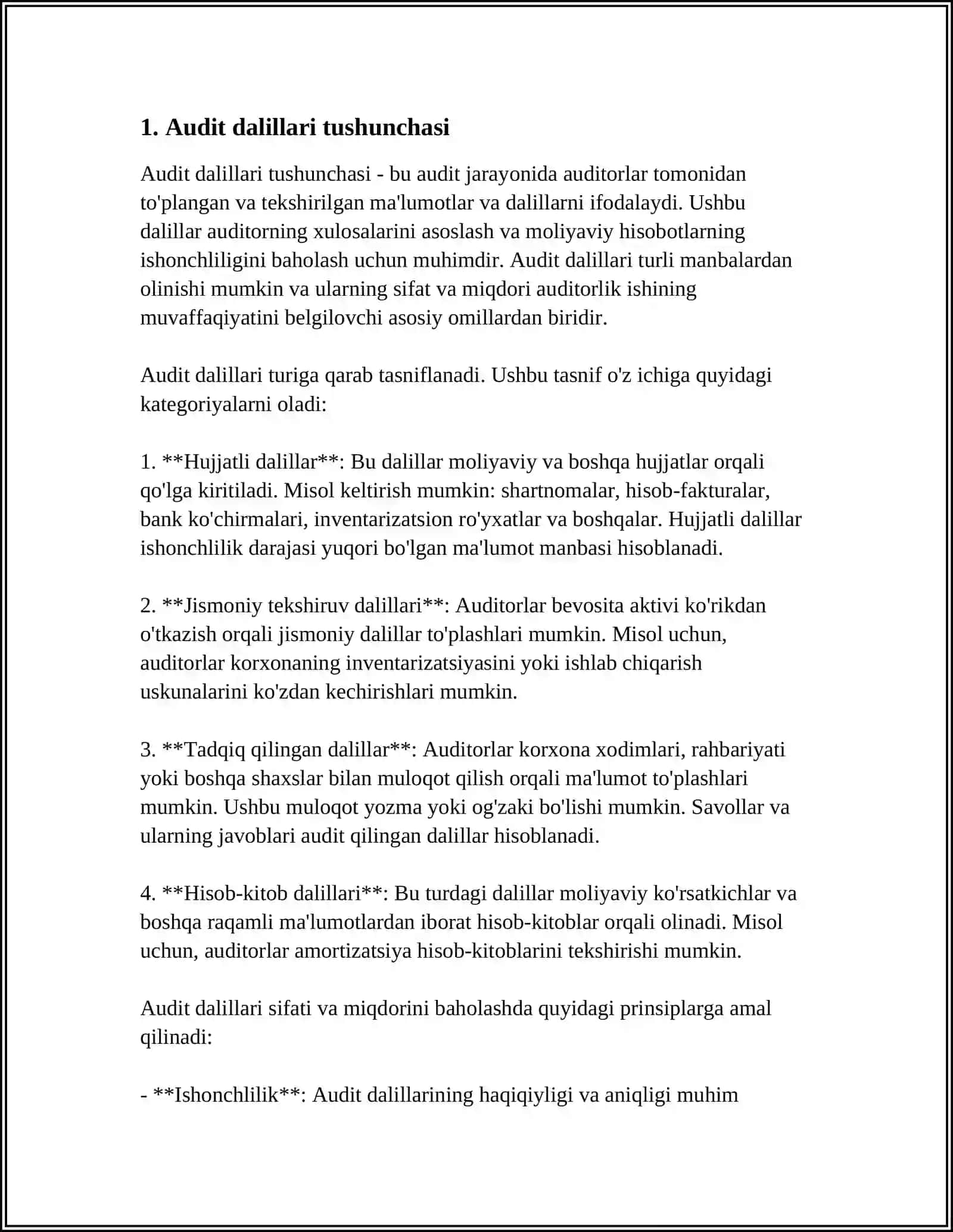 AUDITORLIK DALILLARI VA ULARNI OLISH USULLARI 3