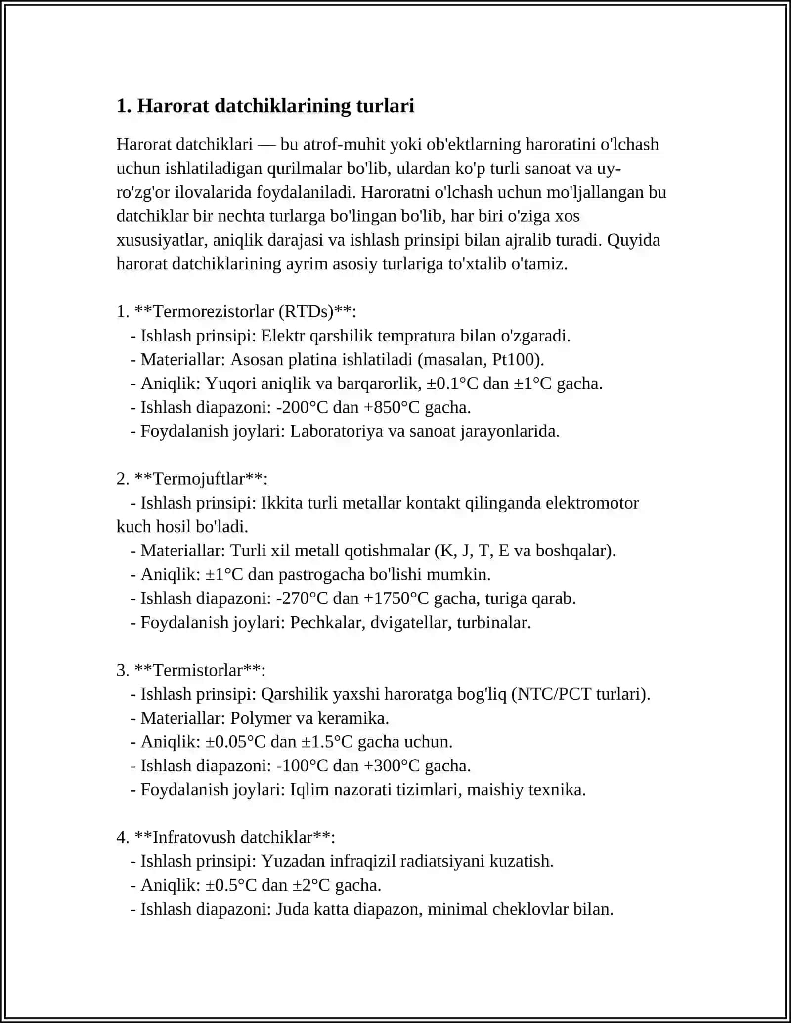 Termorezistorlar (RTDs) 3