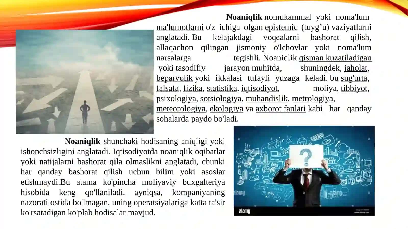 Mavhumlik va tavakkalchilik 3