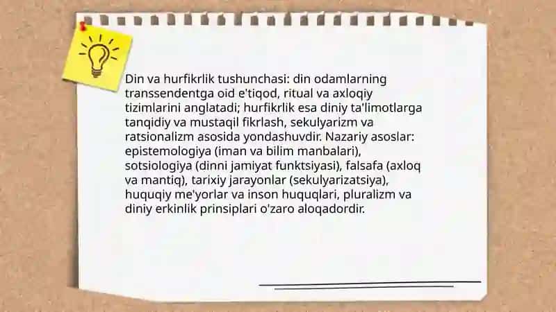 Din va hurfikrlik 3