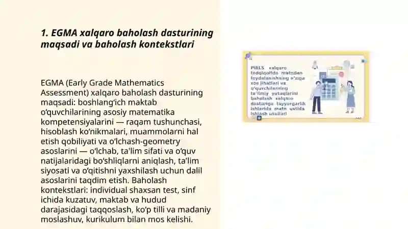 EGMA xalqaro baholash dasturi 3