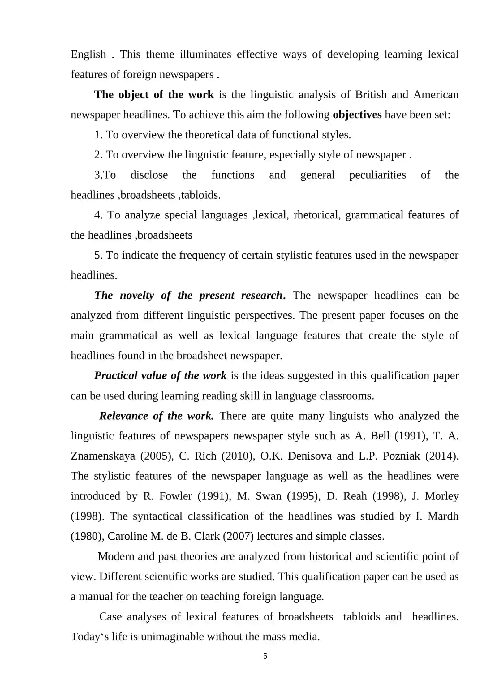Linguistic features of foreign newspapers 3