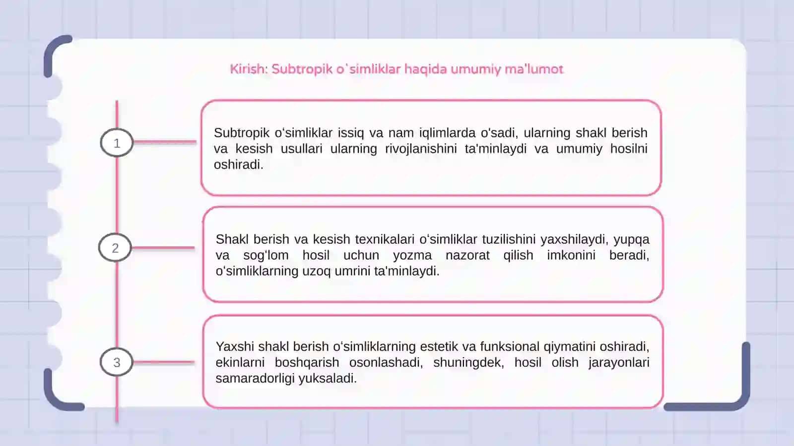 Subtropik oʻsimliklarga shakl berish va kesish 3