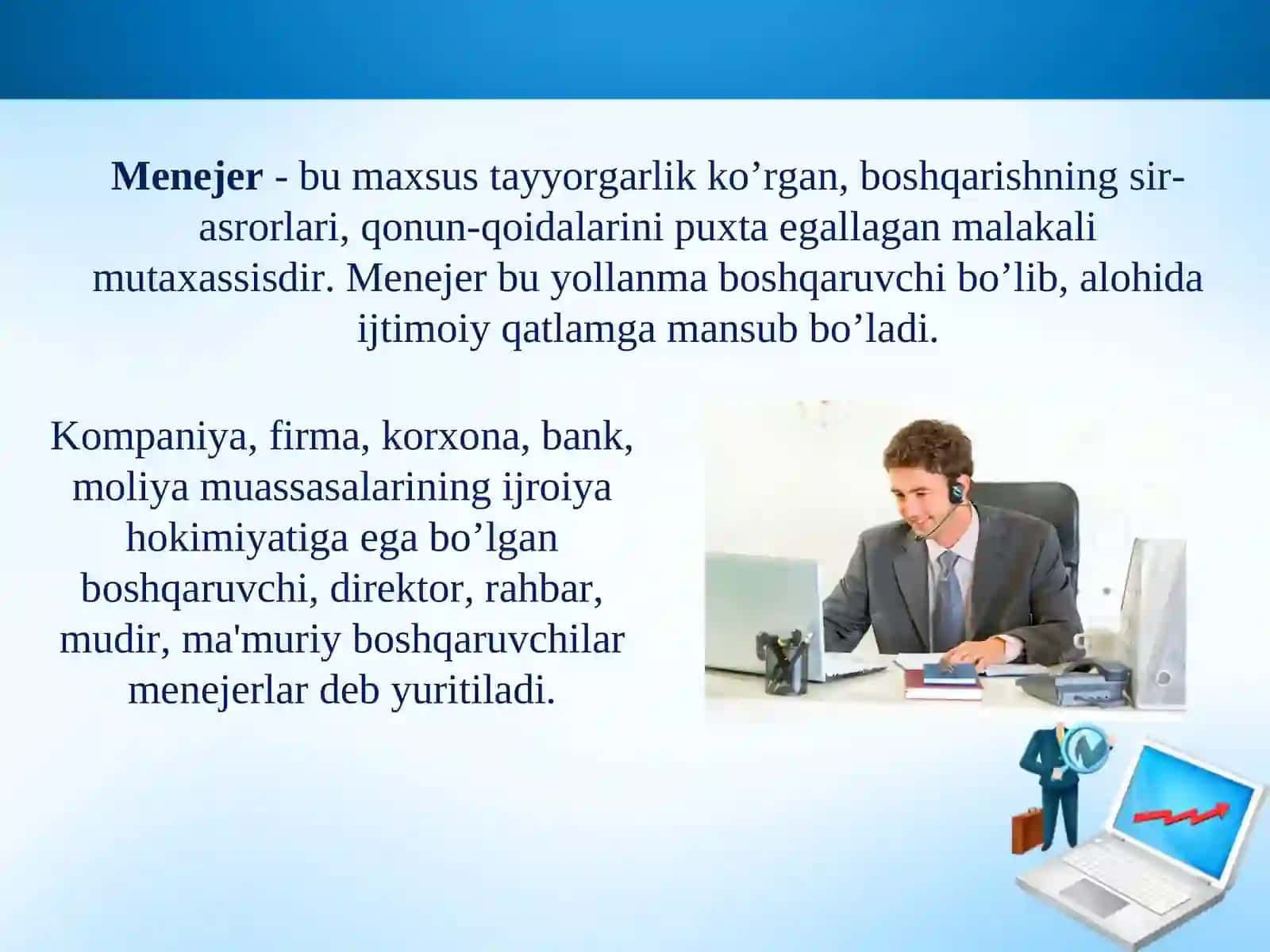 Menejer va rahbar tiplari to‘g‘risida tushuncha 3