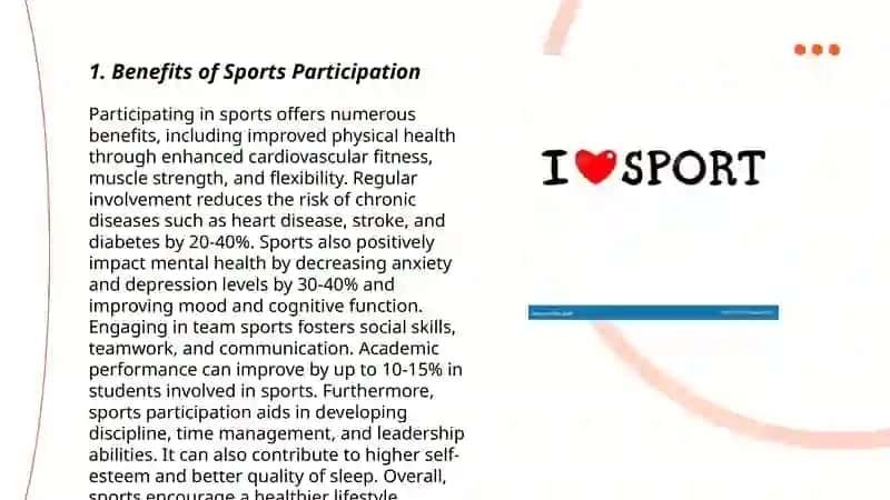 Benefits of Sports Participation 3