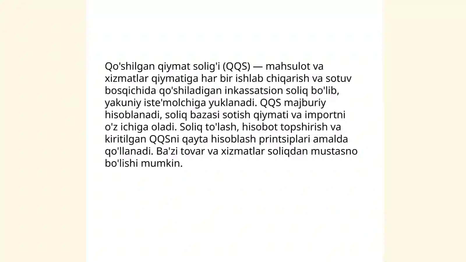 Qo'shilgan qiymat solig'i (QQS) 3