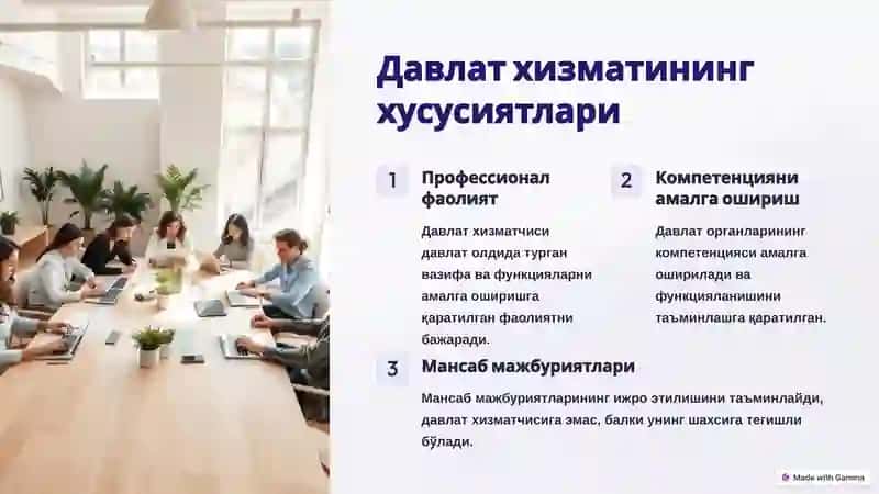 Давлат хизмати: тушунча ва аҳамияти 3
