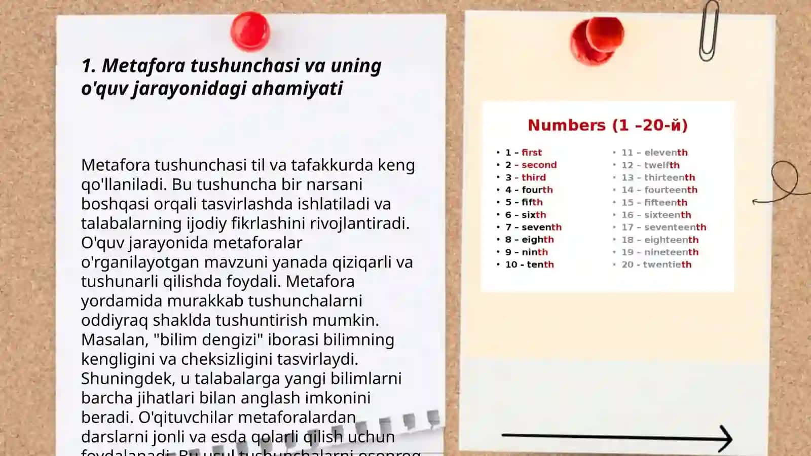 Metaforalarning matn yaratishdagi o’rni 3