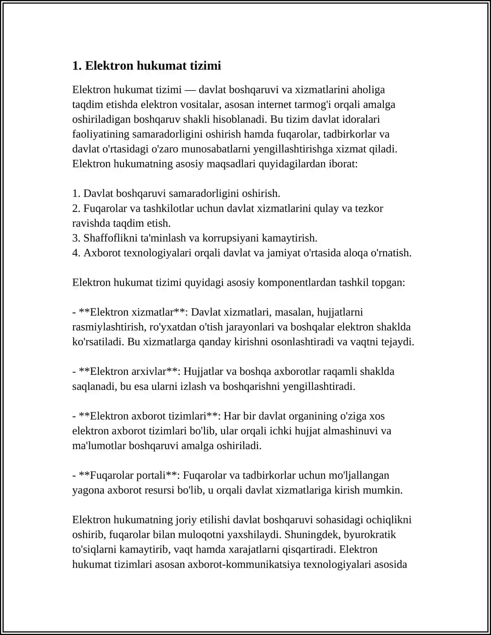 DAVLAT INTERAKTIV XIZMATLARIDAN FOYDALANISH. MY GOV. UZ. SAYTIDA ISHLASH 3