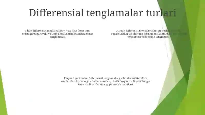 Differensial Tenglamalar Yordamida Turli Fanlarga Oid Masalalar Yechish 3