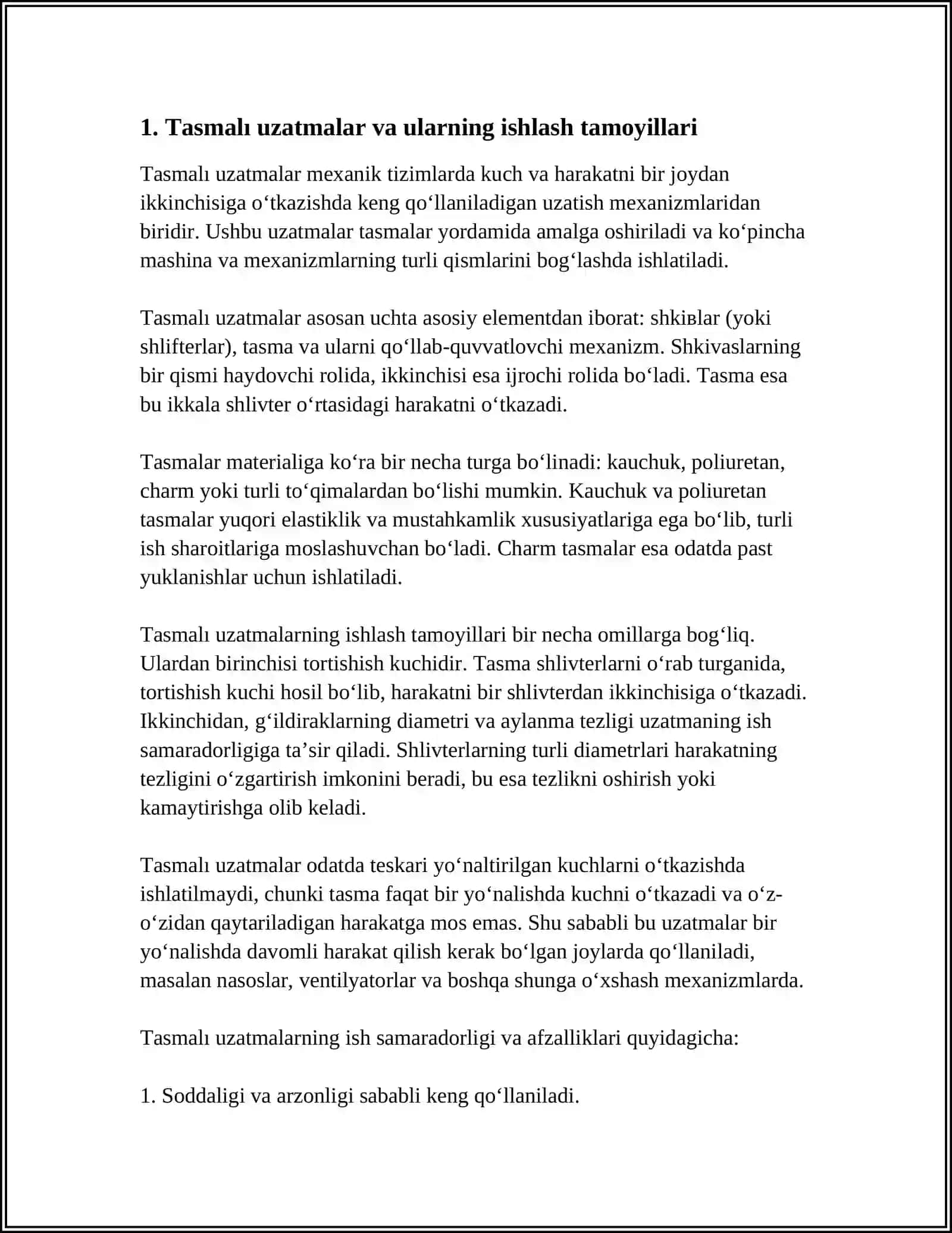 Tasmalı uzatmalar 3