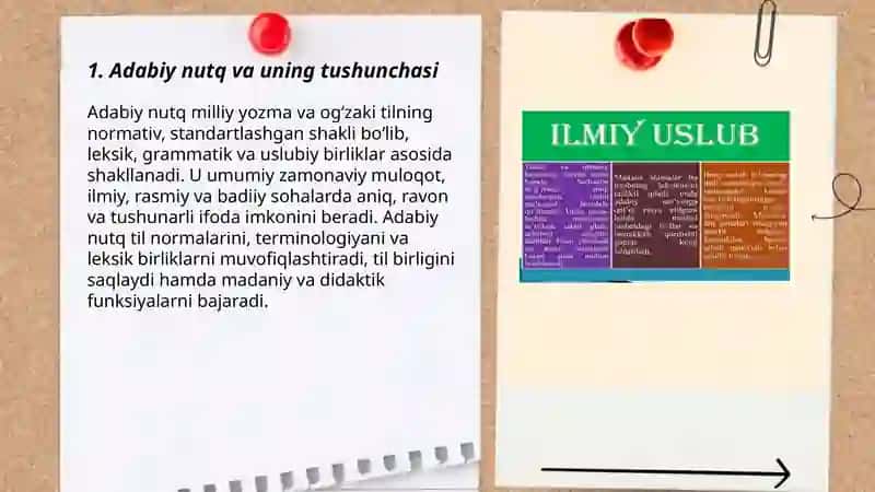 Adabiy nutq va uning uslublari. 3
