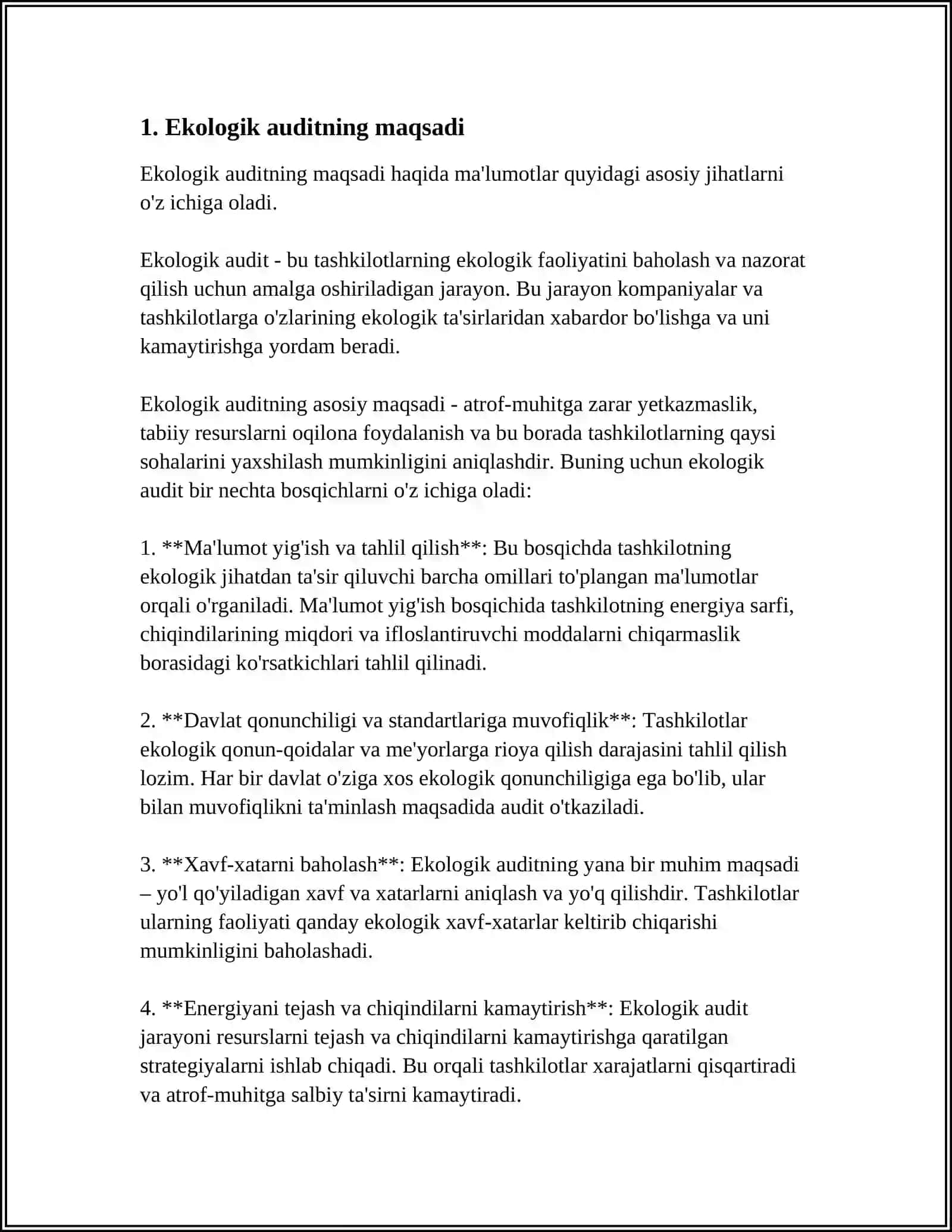 EKOLOGIK AUDITNI OʻTKAZISH TARTIBI 3